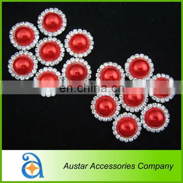 Bulk 21mm Pearl Rhinestone embellishment for wedding invitation