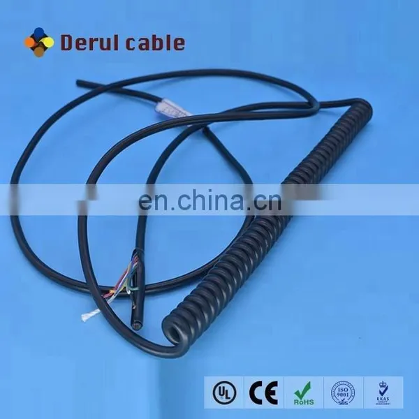 Spiral Coiled Ethernet Cable/spiral Coiled Wire Cable Low Voltage Flexible Retractable Spiral Spring Coiled Cable photo-2