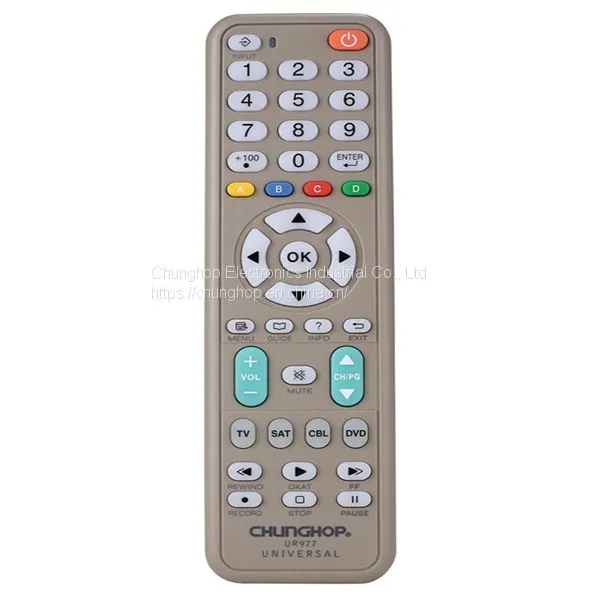 UR977 High Quality Universal Remote Control RoHS CE Combines 4 in 1 With Learning Code for Home Appliances photo-4