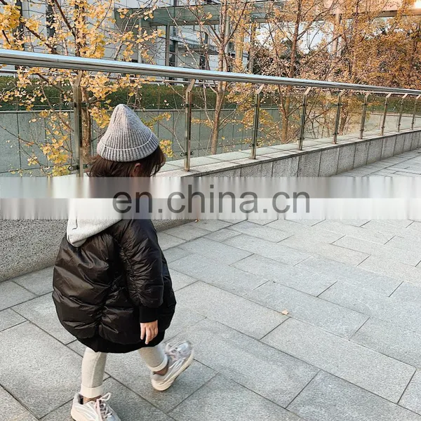 3423/ Best Selling Patchwork Windproof Jacket Long Coat for Kids Hooded High Quality Black Girl Jacket photo-4