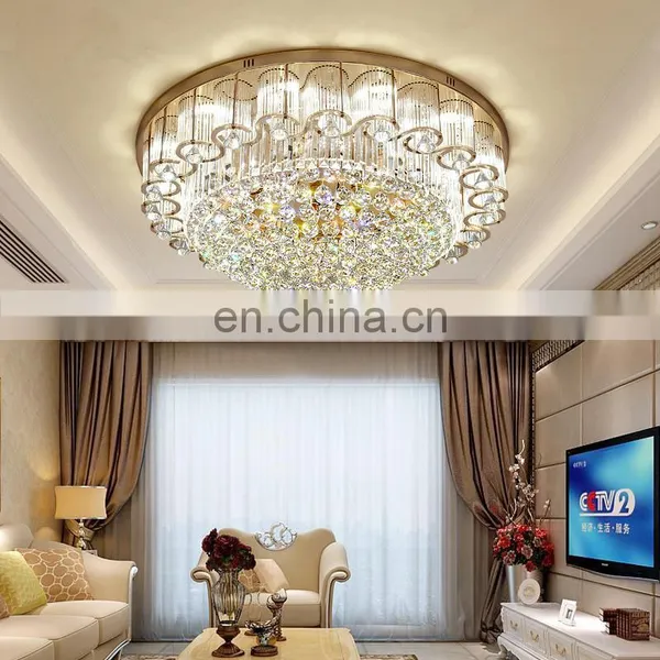 LED Crystal Ceiling Lights Modern Round Design Living Room Bedroom Hotel Lobby Suspended Ceiling Lighting photo-5