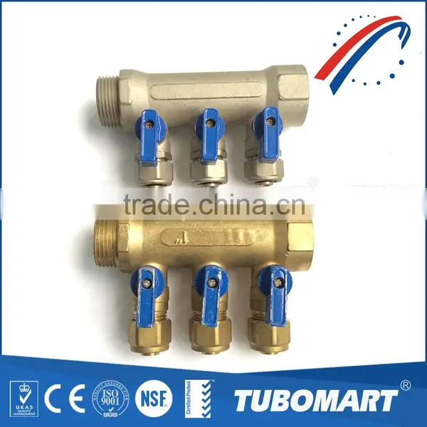 Reasonable Price Pex Gas Pipe Manifold Brass 3 Valve Manifold for Pex al Pex Pipe photo-3