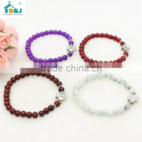 Catholic Sonte Beads Bracelet With Cross photo-3