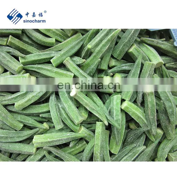 High Quality BRC A Certified L 6-10cm Whole IQF Vegetable Frozen Okra From Sinocharm