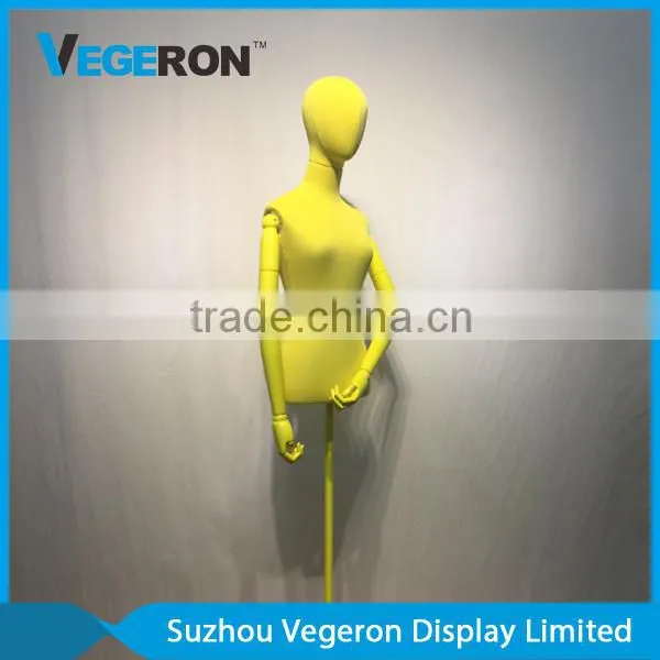 High Quality Fiberglass Mannequin Torso With Wood Arms photo-3