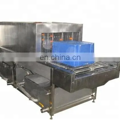 Efficient Cages Cleaning Line Steam Heating Plastic Basket Washing Machine