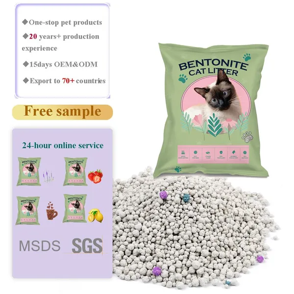 Pet Product: Hot Sell Bentonite Cat Litter With Strong Odor Control