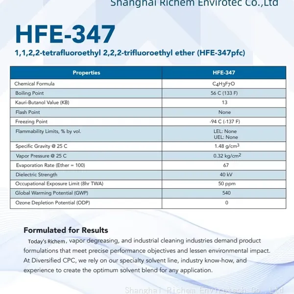 Best Quality HFE-347: High-Performance Eco-Friendly Cleaning Agent and Solventwith Good Price photo-3