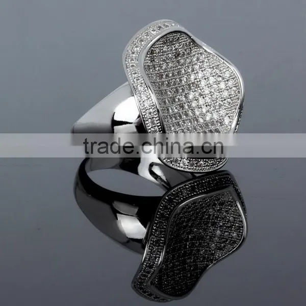 Unique Round Shape Party Cubic Zirconia Women Luxury CZ Jewelry Wedding Ring photo-5