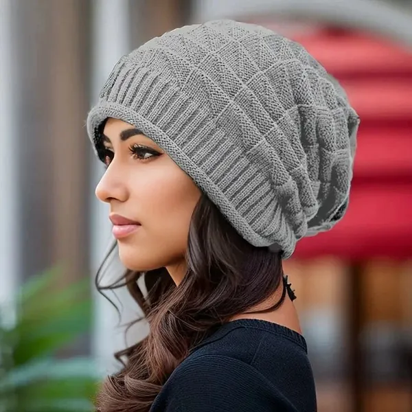 Warm hat knit hat fluffy hat