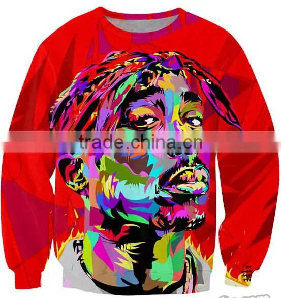 OEM Service All Over Digital Printing Custom Design Sublimation Crew Neck Sweatshirt photo-3
