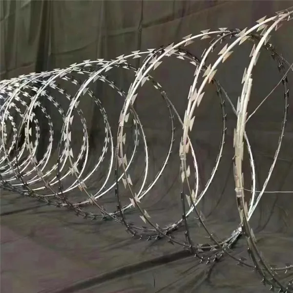 Anti-Climbing Fencing Border Barrier With Galvanized Concertina Razor Barbed Wire photo-5