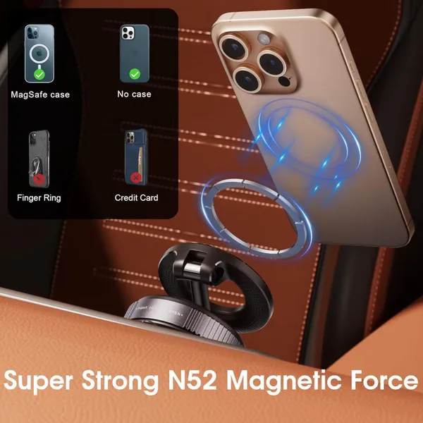 Premium 360° Rotating Vacuum Suction Magnetic Phone Holder photo-4