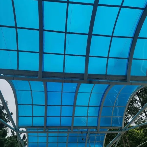 Pvdf Membrane Material Membrane Structure Canopy, Fabrication and Construction of 8+9 Tempered Laminated Glass Canopy at the Entrance and Exit of the Membrane Structure photo-2