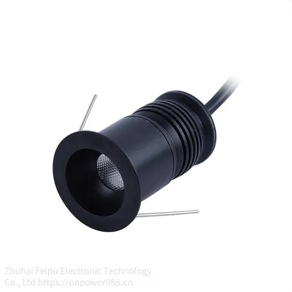 Feipu Deep-hidden Anti-glare Led Mini Downlight Pntd-2w-a30, Chinese-style Minimalist Sand-black Recessed Ceiling Light photo-2