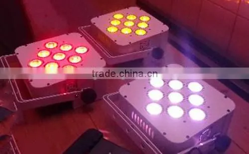 Wireless Dmx and Battery Rgbwa Led Falt Par, 9x15w RGBWA Led Flat Par, Multifunctional Led Flat Par photo-3