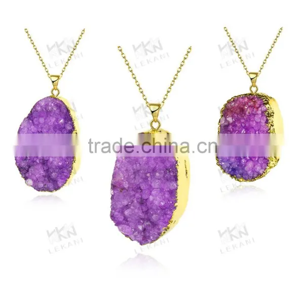 New Luxury Natual Purple Bead Necklace Designs
