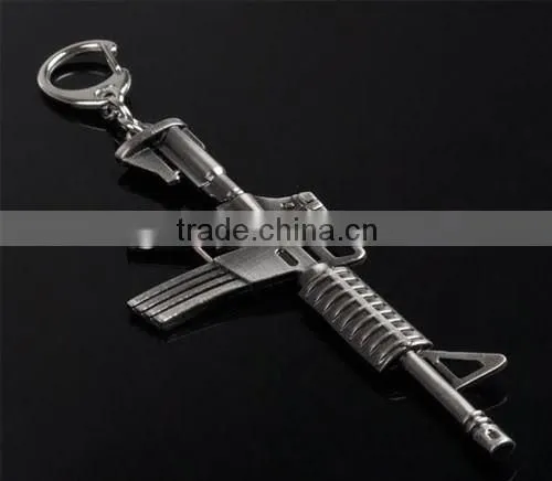 Antique Finish Souvenir Metal Gun Keychain For Sale photo-3