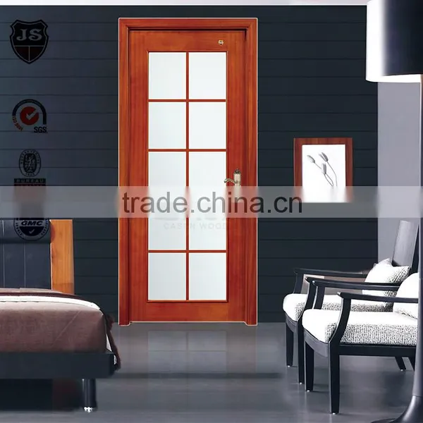 100% Solid Wood Simple Design for Wood Bedroom Door Glass With Compeitive Price photo-3