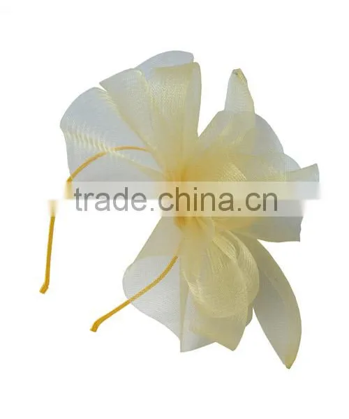 Sinamay Fascinator Hat For Women Wedding Party Church Handmade Linen Formal Hat photo-5
