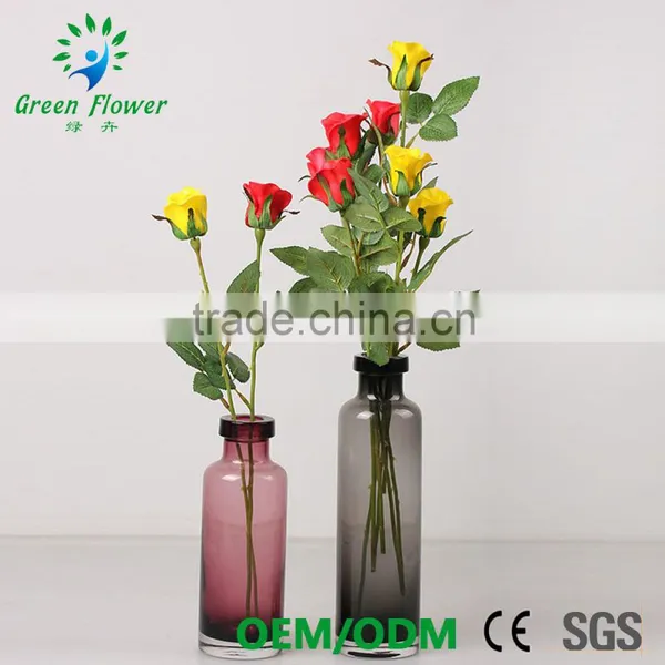 Greenflower 2016 Wholesale Real Touch Latex PU China 40CM Artificial Flowers Rose Half Blooming for Wedding Decoration photo-5