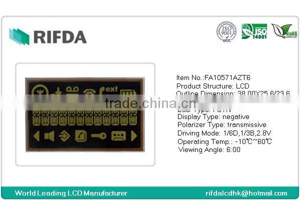 High Quality FSTN 12 Digit 14 Segment Thin Cog Lcd Display Module photo-2