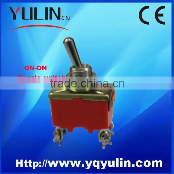 Four Pins ON-OFF 48VAC China Toggle Switch With Waterproof Cap