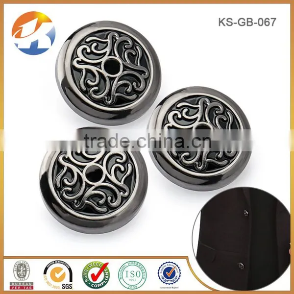 Wholesale Custom Gun Metal Cap Top Sew Buttons For Women Fashion Coats photo-3