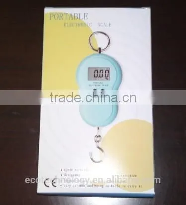 3.5$ Portable LCD Display 50KG/10G Digital Luggage Hook Electronic Weight Scale photo-2