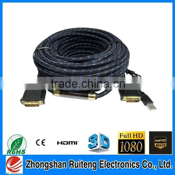 OEM 1-50M 4K Gold Plated Male DVI TO DVI Cable With High Performance and Cost Efficiency photo-4