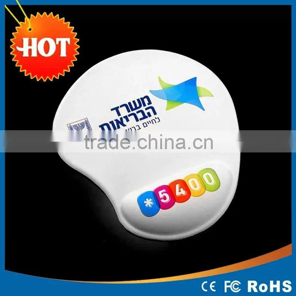 OEM Custom Design Logo Round Mouse Pad With Silicone Gel Wrist Rest Support photo-5