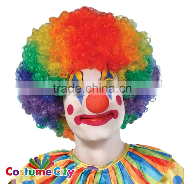 Affordable Afro Clown Hair Football Fan Adult Child Costume Curly Wig UR photo-5