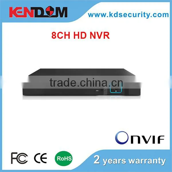 Kendom Shenzhen Manufacturer 4CH 8CH NVR Real Time Recording With POE Optional ONVIF NVR IP Camera H.264 Supporting