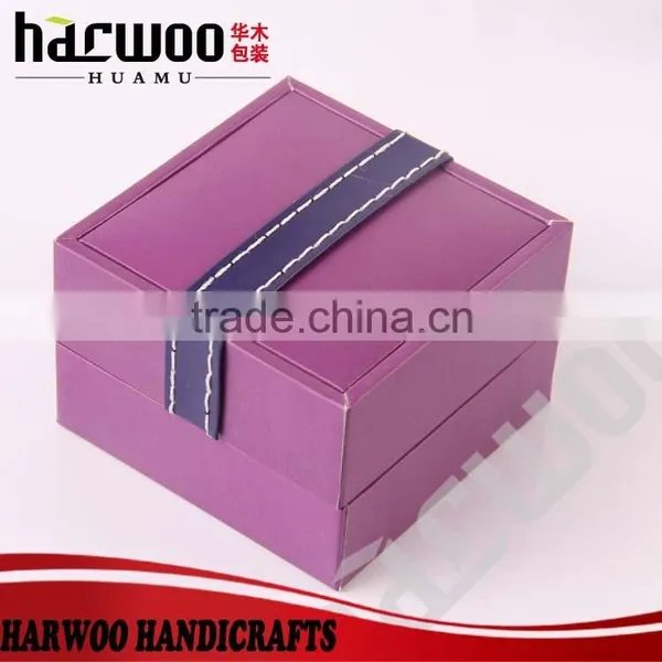 Classical Leatherette Paper Ring Box Custom Leather Jewelry Box Wholesale photo-4