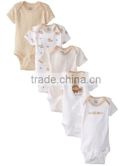 Custom Unisex Cotton Newborn Baby Five-pack Variety Onesie Quality Choice photo-3