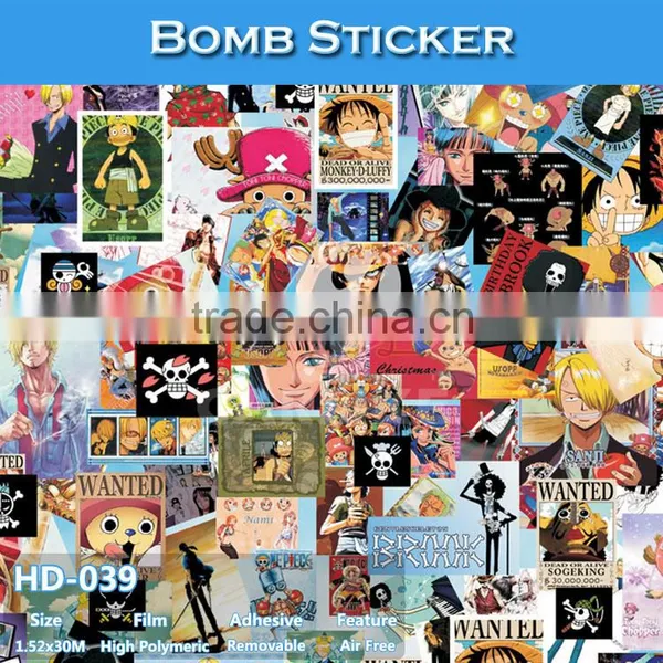 HD-041 CARLIKE Air Bubble Free Decorative Car Vinyl Hello Kitty Bomb Sticker photo-4