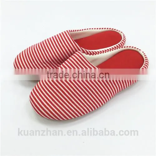Knitting Fabric Lined Suede Cotton Slipper