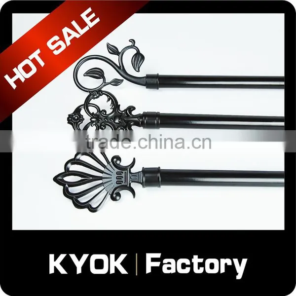 KYOK High Quality Cheapest Black Curtain Rod Set photo-4