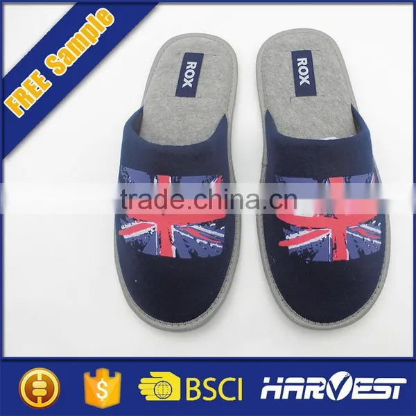 Embroidered Cotton Fabric Luxury Indoor Winter Slippers, Emboss Cotton Hotel Slipper photo-4