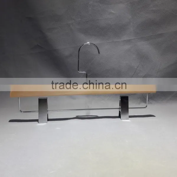 Level Top of Lotus Wood Pants Wooden Hanger Shinning Oil Female Skirt Hanger Supplier's Choice