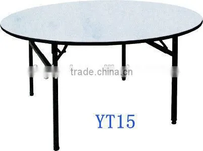 White Restaurant Table Pvc Round Folding Table YT15 photo-5