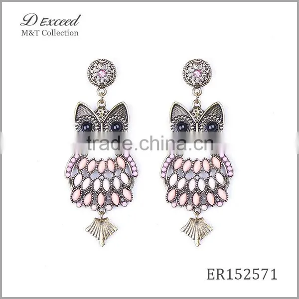 Wholesale Jewelry New Designs Ladies/Women's Vintage Ethnic Bohemian Earrings Owl Gold/Silver Plating Drop Earrings photo-6