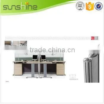 Standard Size of Workstation Furniture 4 Person Office Workstation High Quality Wooden Good Design Office Partition photo-2