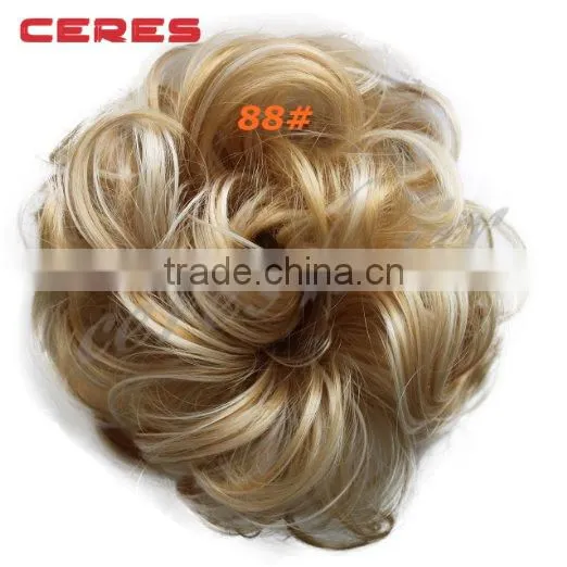 Synthetic Clip on Messy Hair Bun Extension Chignon Hair Piece Wig Quality Choice photo-6