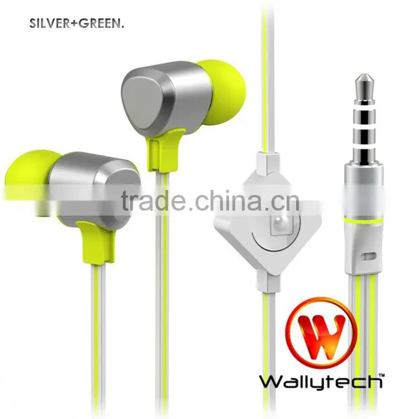 New Style 2013 Wallytech WHF-123 Metal Earphones For Samsung Galaxy S4 photo-2