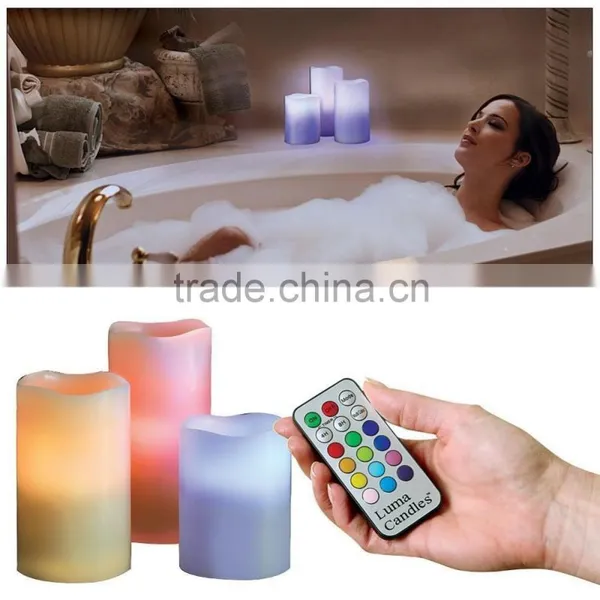 Battery-Operated Real Wax Flameless Candles LED Color-Changing Candles With Remote and Timer photo-5