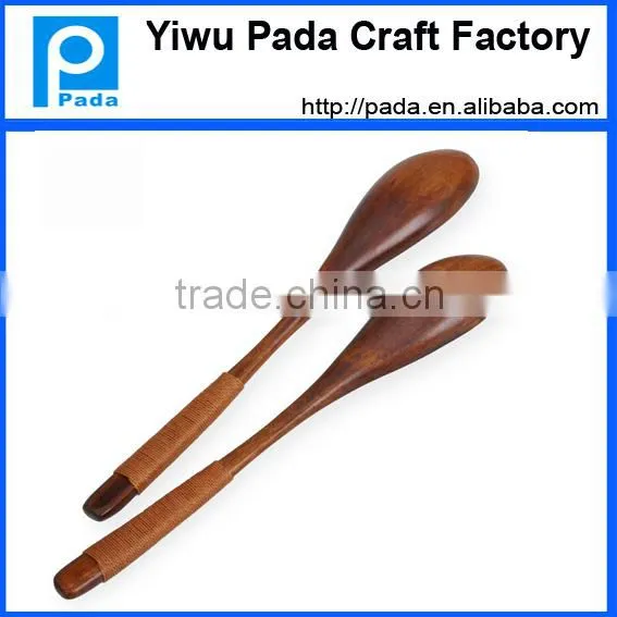 Handmade Natural Wooden Coffee Tea Spoon Kusunoki Lines Long Handle Mixing Spoon 18*2.7cm photo-2