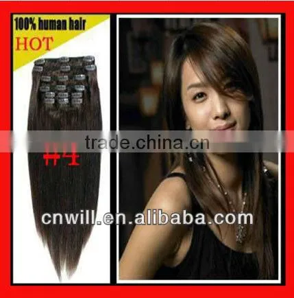 Hot Sale Pretty Gold 30 Inch Human Hair Extensions Clip in Human Hair Clip in Hair photo-6