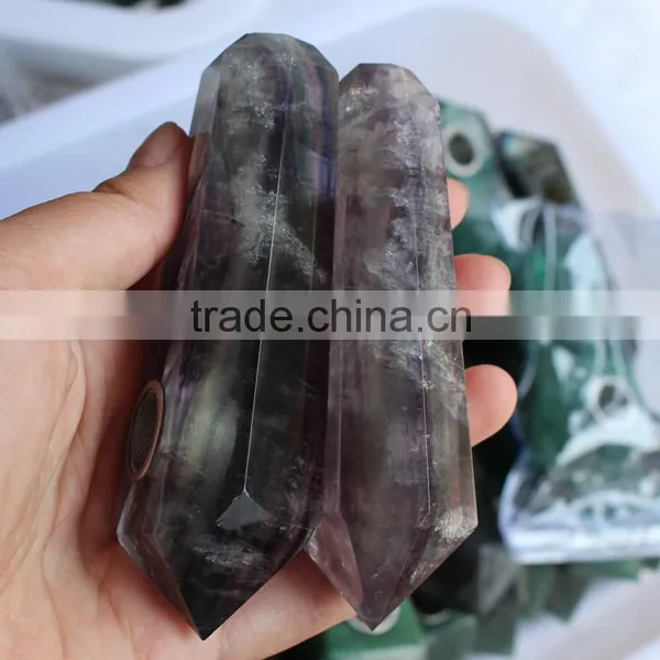 Polished Fluorite Crystal Hand Pipe Smoking Pipes photo-3