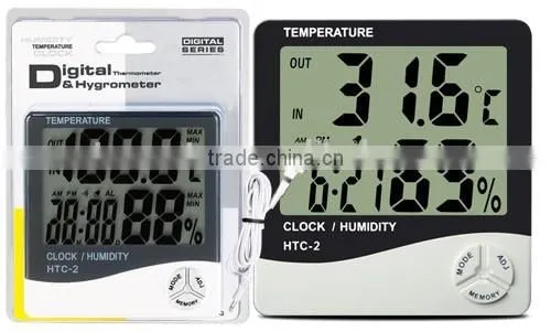 Household Large Screen Decorative Wall Thermometer With Sensor photo-3